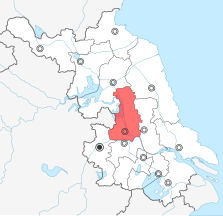 Harta de localizare Yangzhou în Jiangsu.svg