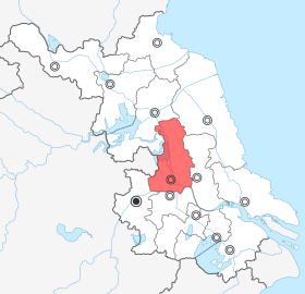 Locatie Yangzhou
