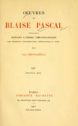 Œuvres de Blaise Pascal, XIV.djvu
