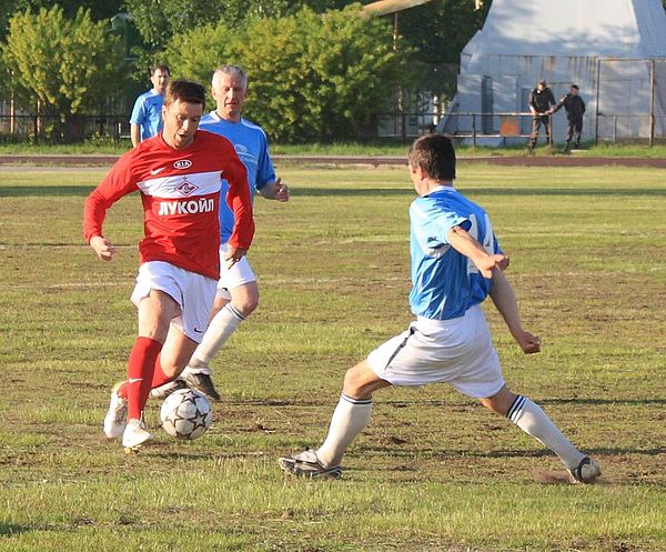 Exhibition game of veterans of FC Spartak Moscow against Team of Severodvinsk in Russia
