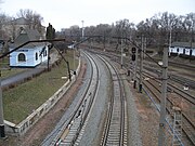 Колії коростенського напрямку. Вид у бік ст. Київ-Пасажирський