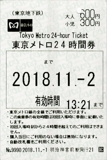 東京地下鉄一日乗車券 Wikipedia
