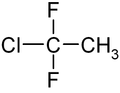 Struktur von 1-Chlor-1,1-difluorethan
