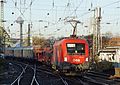 * Nomination ÖBB 1016 031 with EuroNight 420 in the near of Köln Messe/Deutz station --Rolf H. 04:10, 16 November 2015 (UTC) * Promotion Good quality. --Johann Jaritz 07:50, 16 November 2015 (UTC)