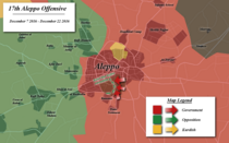 Hallituksen joukot valtasivat 22. joulukuuta mennessä koko Aleppon kapinallisilta.