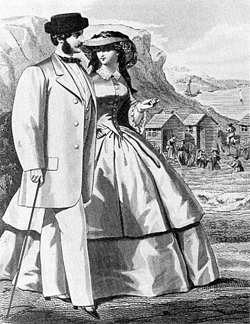 Moda na década de 1850