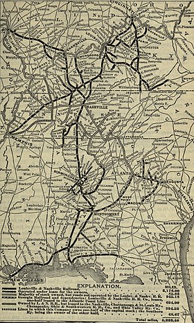A Louisville and Nashville Railroad cikk szemléltető képe