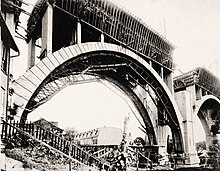 The bridge under construction in 1912 1912 - Eighth Street Bridge - Construction 3 - Allentown PA.jpg