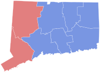 1968 United States Senate election in Connecticut results map by county.svg