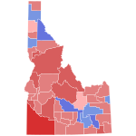 1994 Idaho gubernur hasil pemilihan peta oleh county.svg