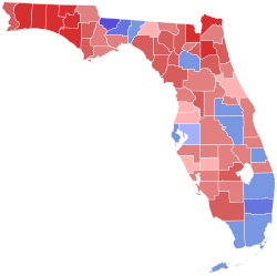 2014 Florida gubernatorial election results map by county.svg