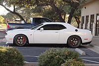 2016 DodgeChallenger (Texas Dealer special edition) Hellcat side 01.jpg