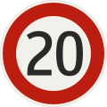 253-20 Najvyššia dovolená rýchlosť (20 km/h)