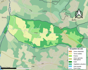 Mappa a colori che mostra l'uso del suolo.