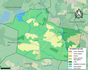 Mappa a colori che mostra l'uso del suolo.