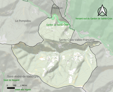 Carte de la ZNIEFF de type 1 sur la commune.