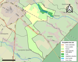 Kolorowa mapa przedstawiająca użytkowanie gruntów.