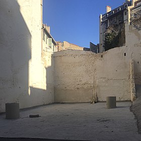 La « dent creuse » laissée par la démolition des immeubles, photographiée en décembre 2019.