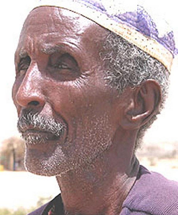 A Somali man in a traditional Koofiyad