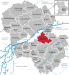 Lage der Gemeinde Adlkofen im Landkreis Landshut