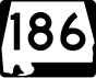 Маркер State Route 186 