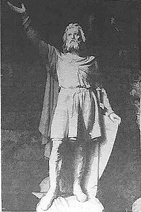 Statue of Alan Twistedbeard, work of Amedee Menard, in the courtyard of the castle of the Dukes of Brittany in Nantes (1976) Alain II Barbetorte.jpg