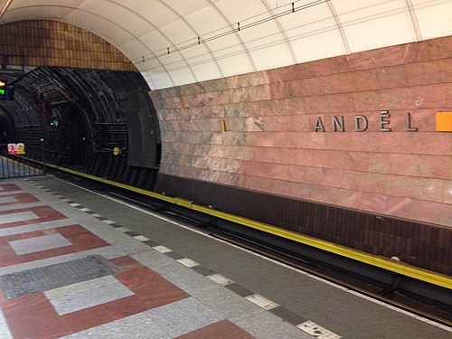 Anděl Metro B Station in Prague