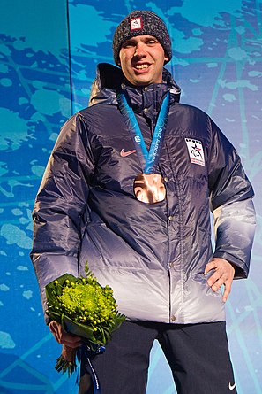 Andy Soule from the United States won a bronze medal in biathlon. Andy Soule Paralympics 2010.jpg