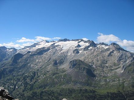 Pico de Aneto, the highest mountain of the Pyrenees, Aragon (Spain)