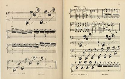 Pages 2–3 Ar Hyd y Nos in Welsh Melodies for the Harp by John Thomas