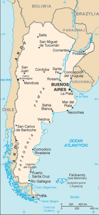 Mapa Argentyny