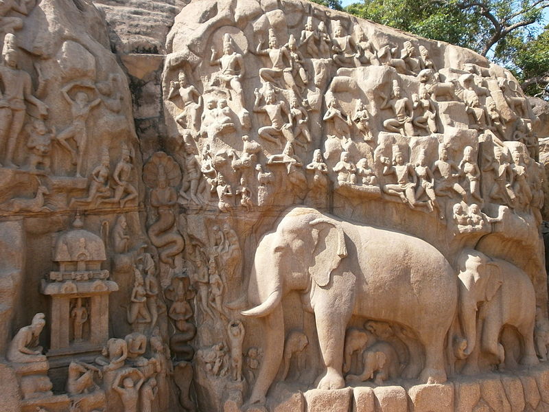 File:Arjunas-Penance-Descent-of-the-Ganges-Mahabalipuram-3.JPG