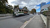 tram on the bridge