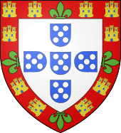Das Wappen der portugiesischen Könige von Johann I. bis Alfons V.