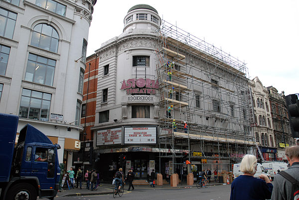 Workmen preparing the building for demolition in October 2008