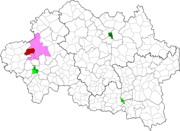 Auda (roge) dins la Comunautat de Comunas de la Val de Char (ròse).