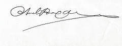 Assinatura de Aurélio Buarque de Holanda Ferreira