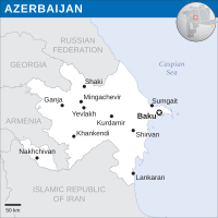 Map of Azerbaijan Azerbaijan - Location Map (2013) - AZE - UNOCHA.svg