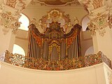 Bad Schussenried Wallfahrtskirche Steinhausen Innen Orgel 7.JPG