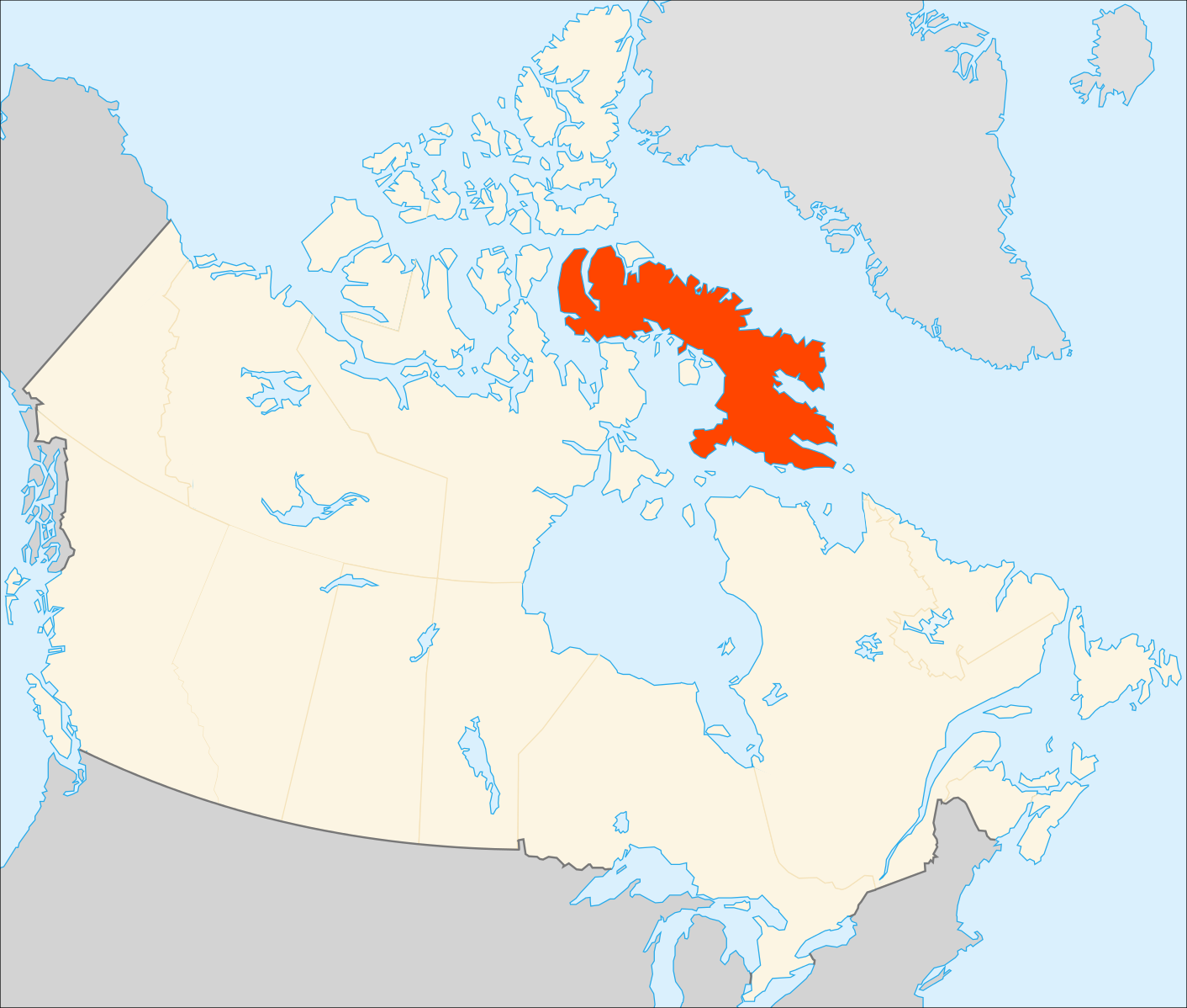 Канадский на карте северной америки. Баффинова острова на карте Северной Америки. Остров Баффина на карте Северной Америки. Остров Баффинова земля на карте.