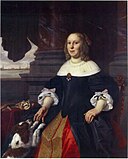 Bartholomeus van der Helst - Катарина Клесдр портреті. Гаэфф бүркеншік аты Ламберцдр Opsy (1619-1698) .jpg