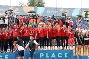 Deutsch: Beachhandball Europameisterschaften 2019 (Beach handball Euro); Tag 6: 7. Juli 2019 – Siegerehrungen English: Beach handball Euro; Day 6: 7 July 2019 – Medal ceremony