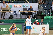 Deutsch: Beachhandball Europameisterschaften 2019 (Beach handball Euro); Tag 2: 3. Juli 2019 – Frauen, Vorrunde Gruppe C, Spanien-Griechenland 2:1 (12:20, 18:16; 8:2) English: Beach handball Euro; Day 2: 3 July 2019 – Women Preliminary Round Group C – Spain-Greece 2:1 (12:20, 18:16; 8:2)