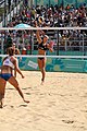 Deutsch: Beachvolleyball bei den Olympischen Jugendspielen 2018; Tag 11, 17. Oktober 2018; Jungen, Spiel um Platz 3 – USA (Devon Newberry/Lindsey Sparks)-Norwegen (Emilie Olimstad/Frida Berntsen) 1:2 (21–1/13–21/9–15) English: Beach volleyball at the 2018 Summer Youth Olympics at 17 October 2018 – Bronze Medal Match – USA (Devon Newberry/Lindsey Sparks)-Norway (Emilie Olimstad/Frida Berntsen) 1:2 (21–1/13–21/9–15)