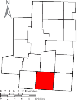 Location of Bennington Township in Morrow County