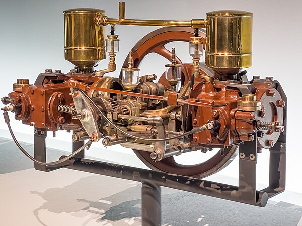 Benz Contramotor, the first commercial flat-engine design, ca. 1899