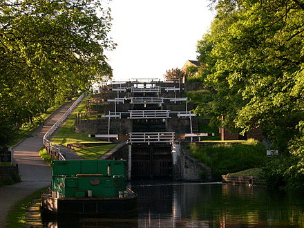 Bingley Five-Rise Locks on the Leeds-Liverpool Canal