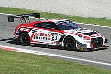 The GT-R Nismo GT3 at Monza Blancpain Endurance Series - Lamborghini Blancpain Super Trofeo - F. Renault 2.0 NEC - Competition102 GT4 European Series - Autodromo Nazionale di Monza 24-04-2016 (26108568104).jpg