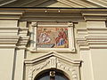 Mosaic on the front facade of the church