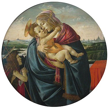 Botticelli, Vierge à l’Enfant avec Saint Jean Baptiste.